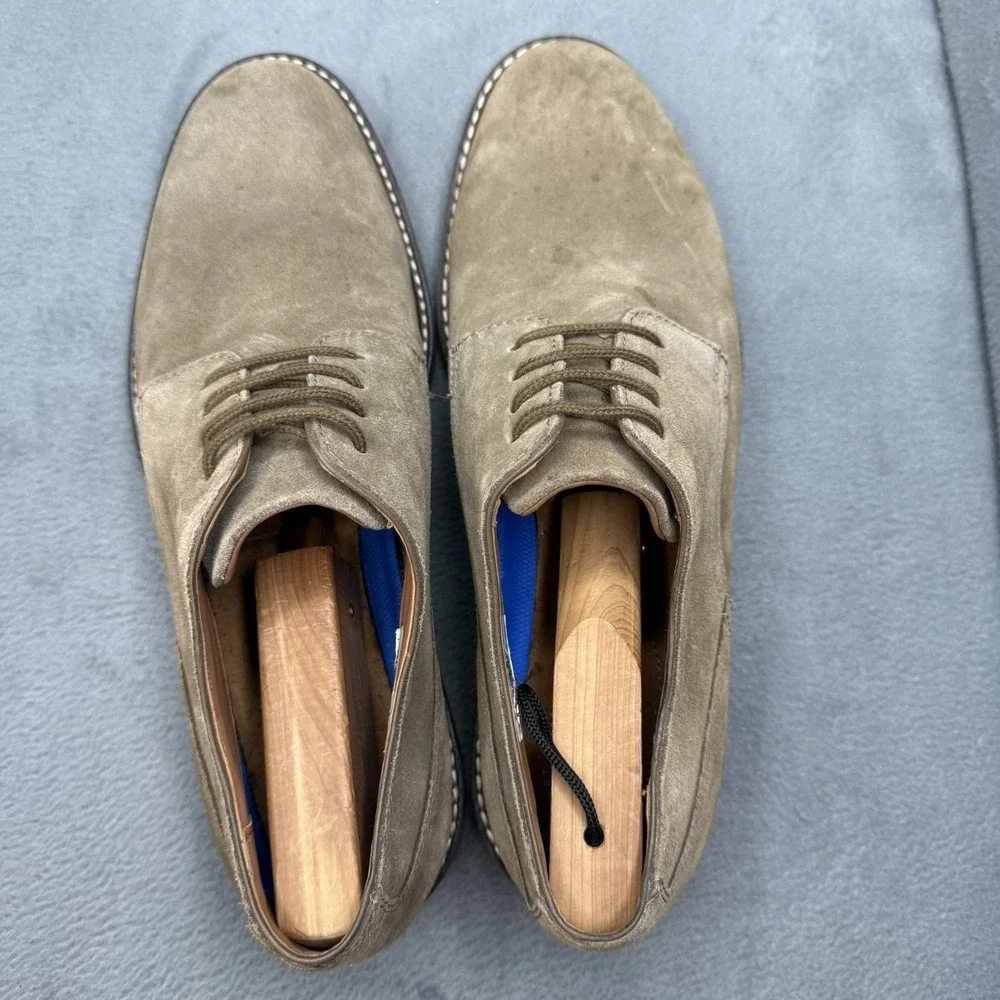 Clarks Collection Men's 10 M Olive Suede Lace Up Plain Toe Casual Shoes